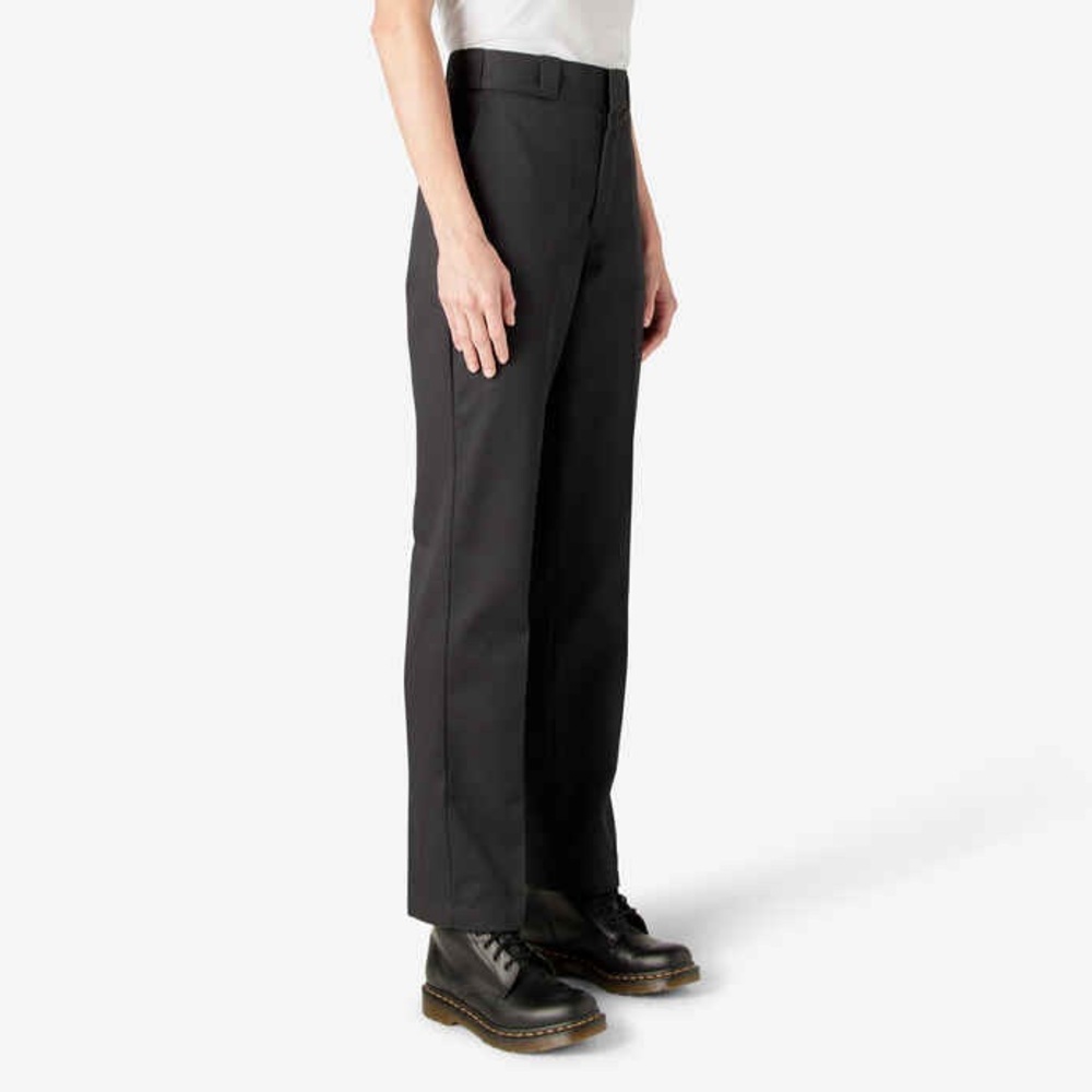 DICKIES Women’s Premium Relaxed Fit Straight Leg Flat Front Pants - Picture 2 of 11